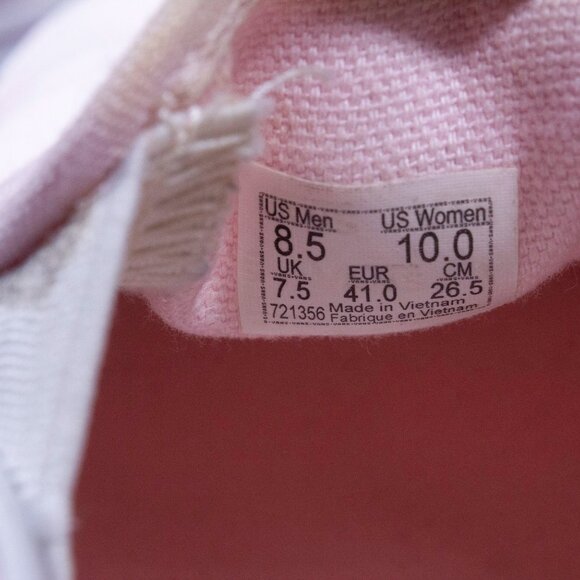 VANS Classic Slip-On Pink White Skateboard Sneakers Mens Size 8.5 Womens Size 10 - Picture 11 of 11